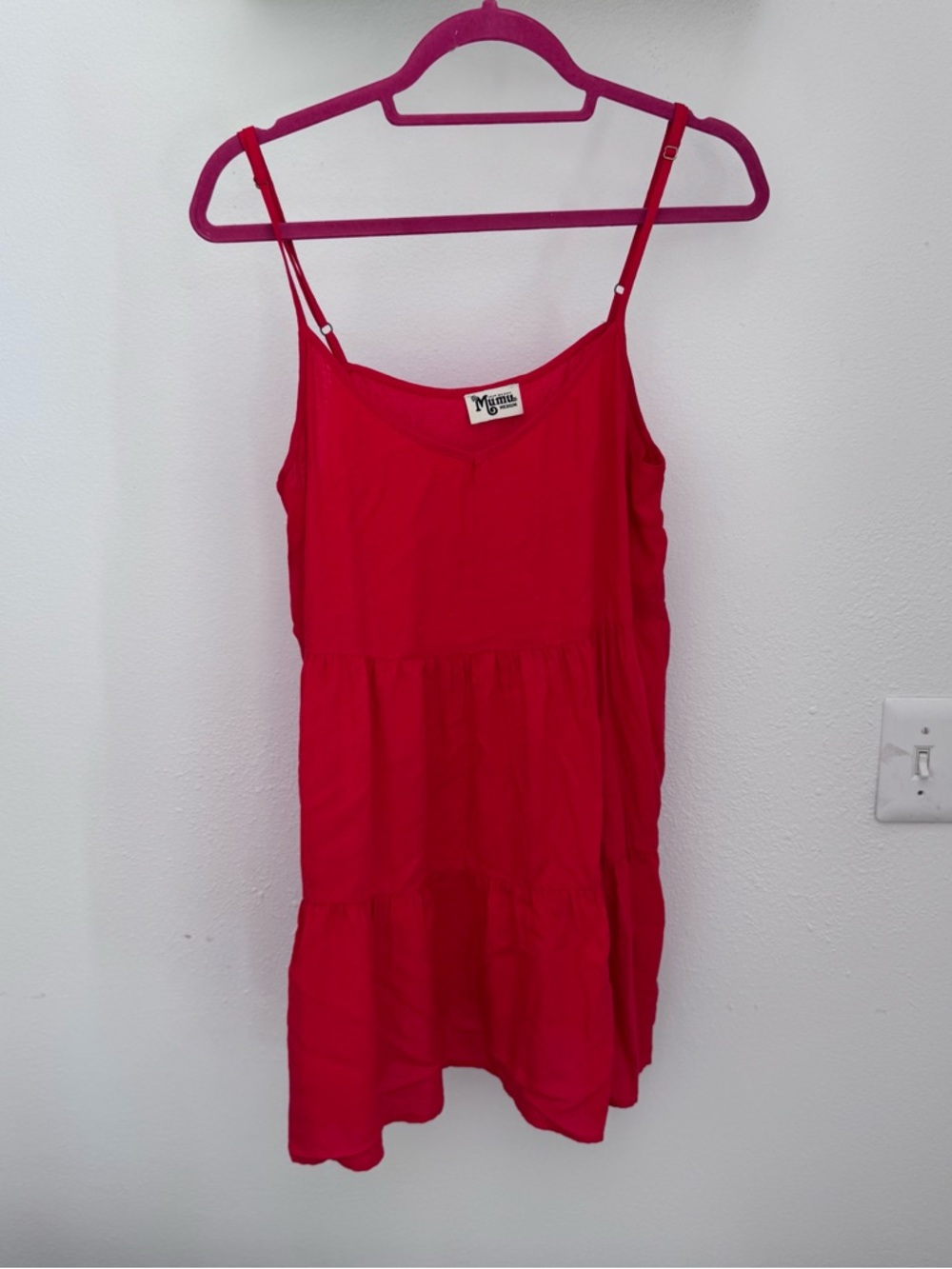 Show me your mumu Red Tiered mini Dress
